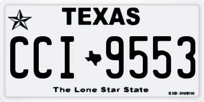 TX license plate CCI9553