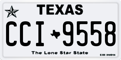 TX license plate CCI9558