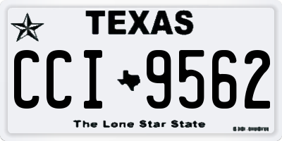 TX license plate CCI9562