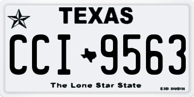 TX license plate CCI9563