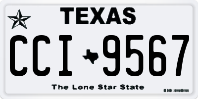 TX license plate CCI9567