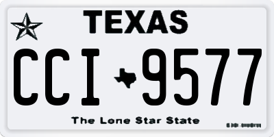 TX license plate CCI9577