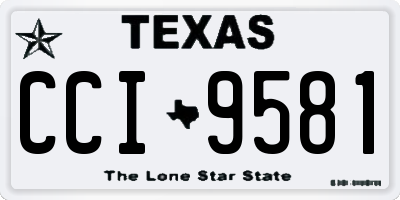 TX license plate CCI9581