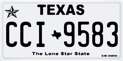 TX license plate CCI9583