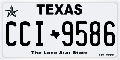 TX license plate CCI9586