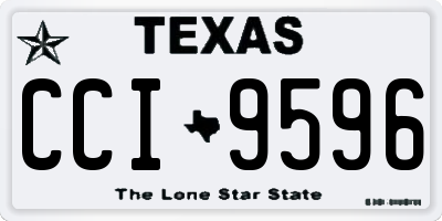 TX license plate CCI9596