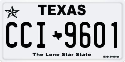TX license plate CCI9601