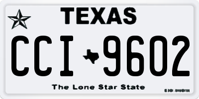 TX license plate CCI9602