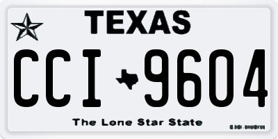 TX license plate CCI9604