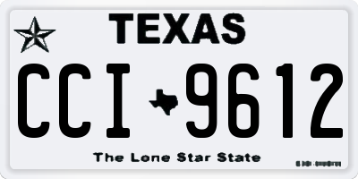 TX license plate CCI9612