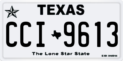TX license plate CCI9613