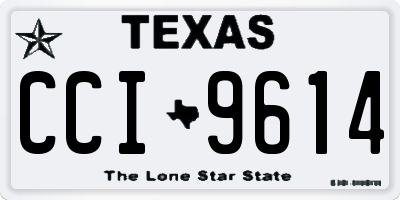 TX license plate CCI9614