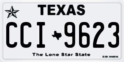 TX license plate CCI9623