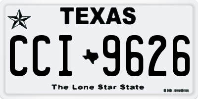 TX license plate CCI9626