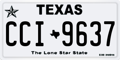 TX license plate CCI9637