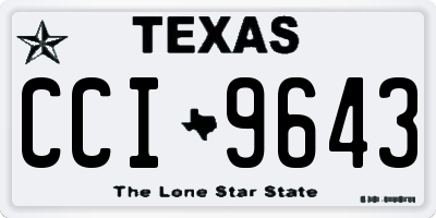 TX license plate CCI9643