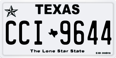 TX license plate CCI9644