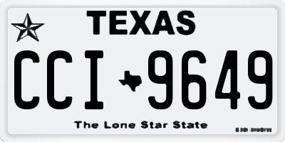 TX license plate CCI9649