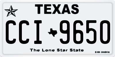 TX license plate CCI9650