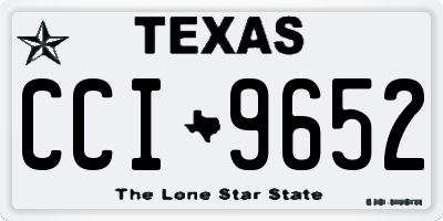TX license plate CCI9652
