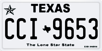 TX license plate CCI9653