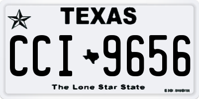 TX license plate CCI9656
