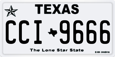 TX license plate CCI9666