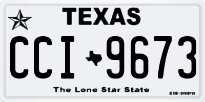 TX license plate CCI9673