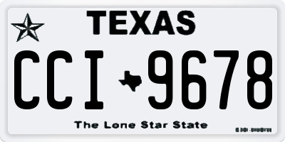 TX license plate CCI9678