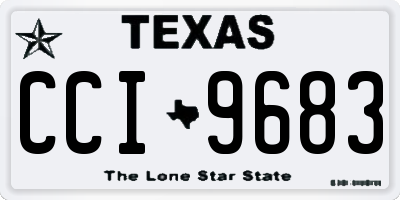 TX license plate CCI9683