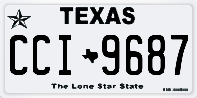 TX license plate CCI9687