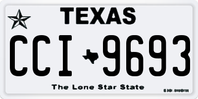 TX license plate CCI9693