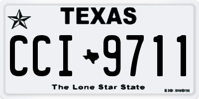TX license plate CCI9711
