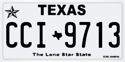 TX license plate CCI9713