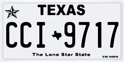 TX license plate CCI9717