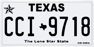 TX license plate CCI9718