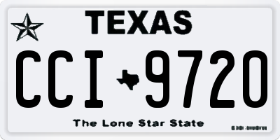 TX license plate CCI9720
