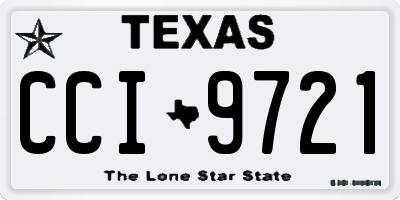 TX license plate CCI9721