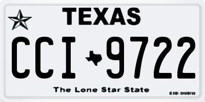 TX license plate CCI9722
