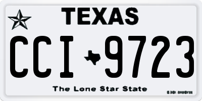 TX license plate CCI9723