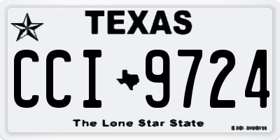 TX license plate CCI9724