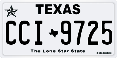 TX license plate CCI9725