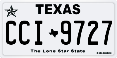 TX license plate CCI9727