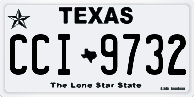 TX license plate CCI9732