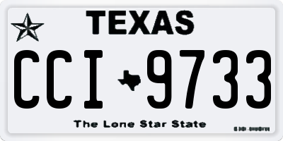 TX license plate CCI9733
