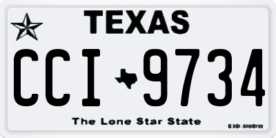 TX license plate CCI9734