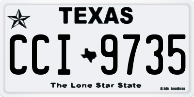 TX license plate CCI9735