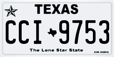 TX license plate CCI9753