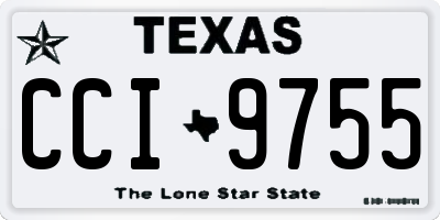 TX license plate CCI9755