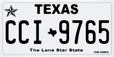 TX license plate CCI9765